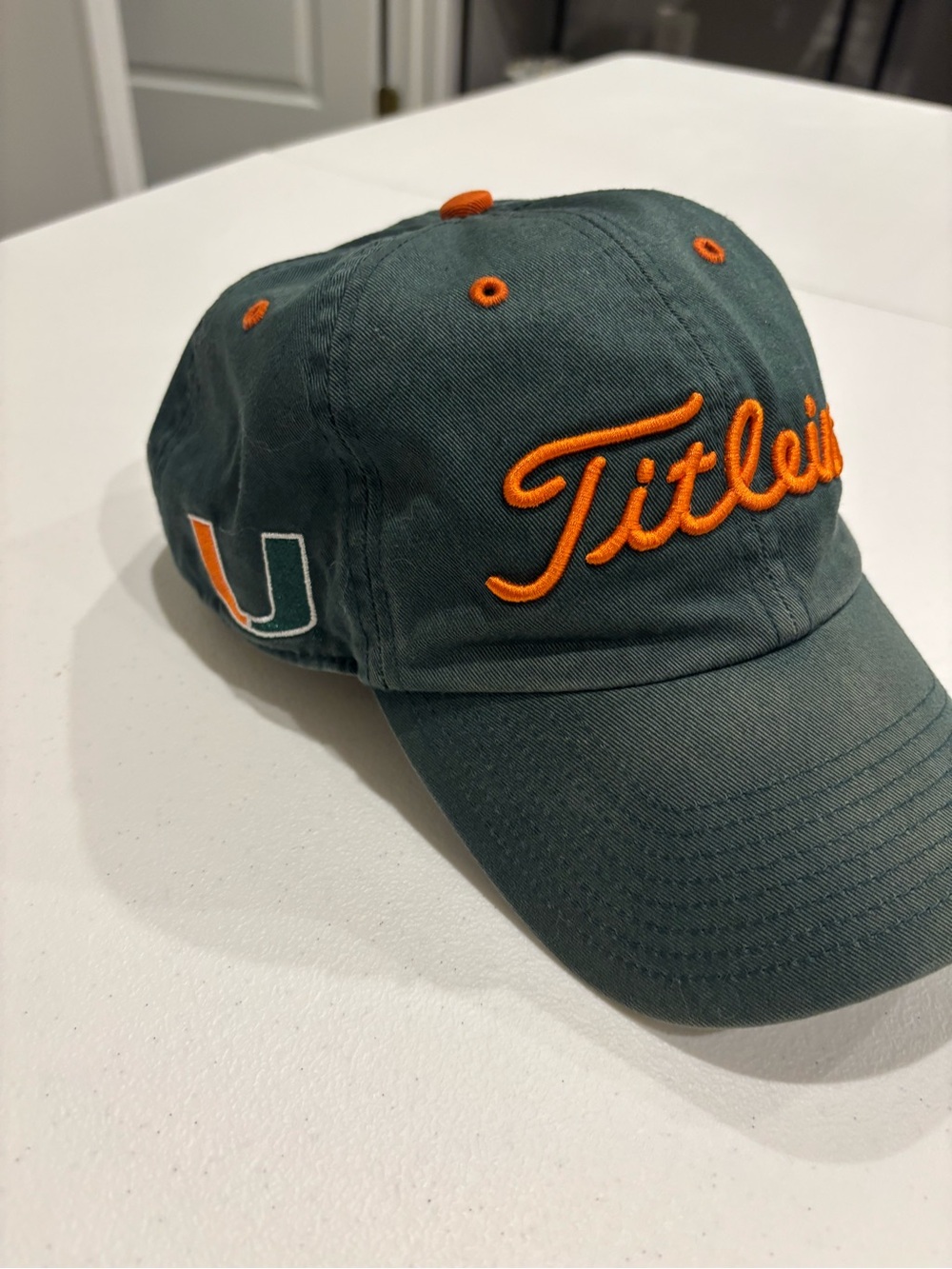 Vintage Titleist Miami Hurricanes Twins Cap Green and Orange Golf